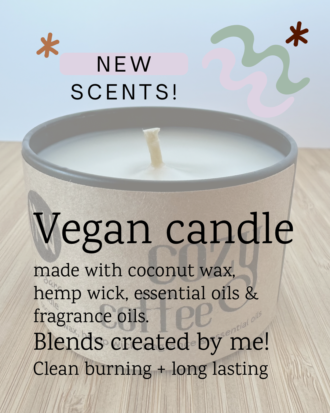 Vegan Coconut wax Candle